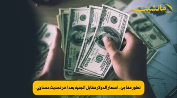 تطور مفاجئ.. أسعار الدولار مقابل الجنيه بعد آخر تحديث مسائي
